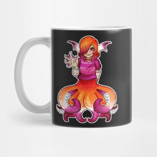 Lesbian Flag Octomaid V2 Mug